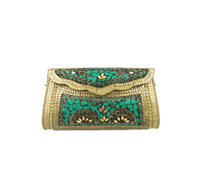 MOSAIC CLUTCH EMERALD